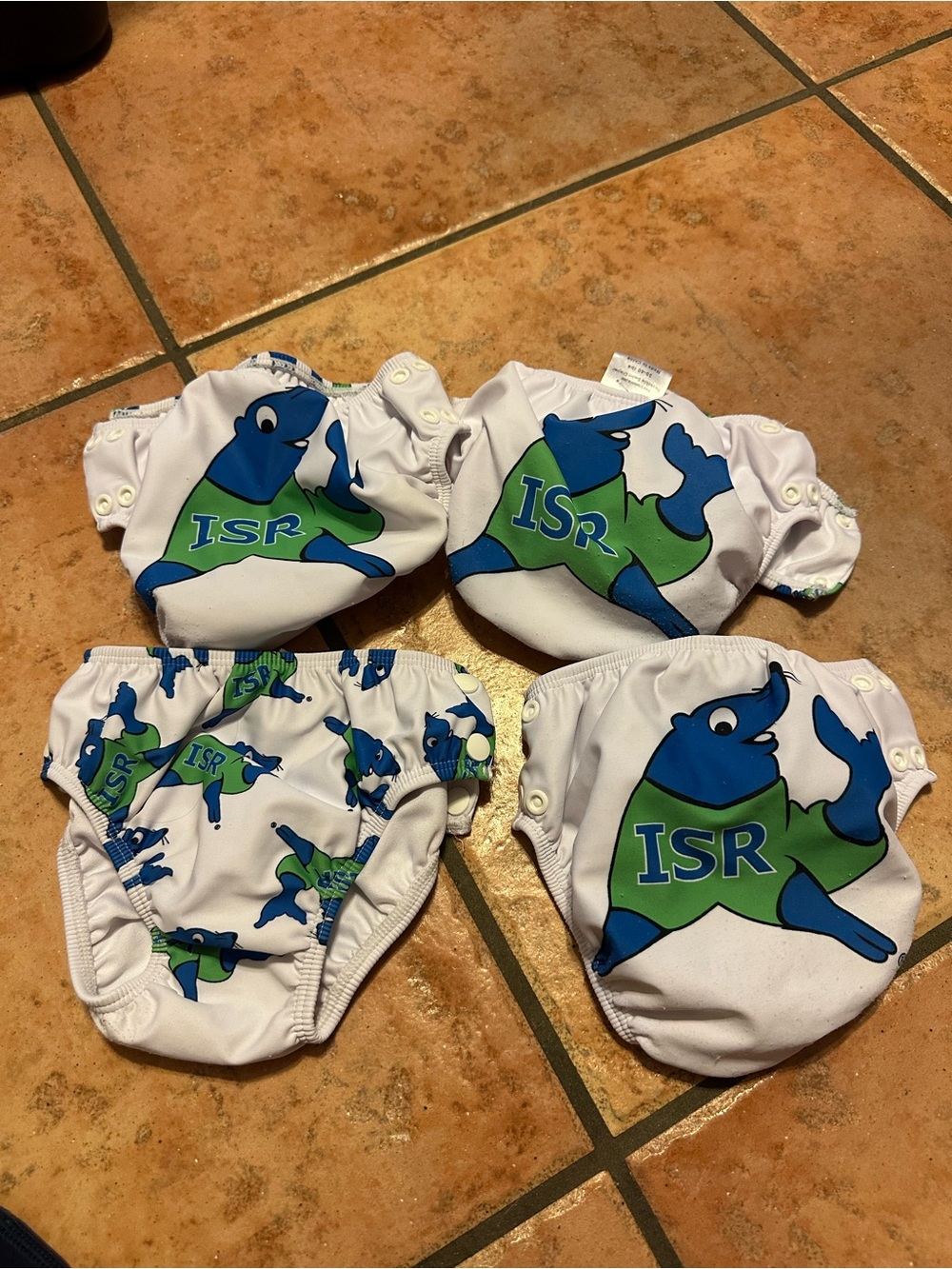 (4) Blue & Green ISR Kids Reusable Swim Diaper Cover